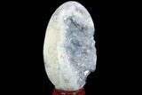 Crystal Filled Celestine (Celestite) Egg Geode - Madagascar #98818-3